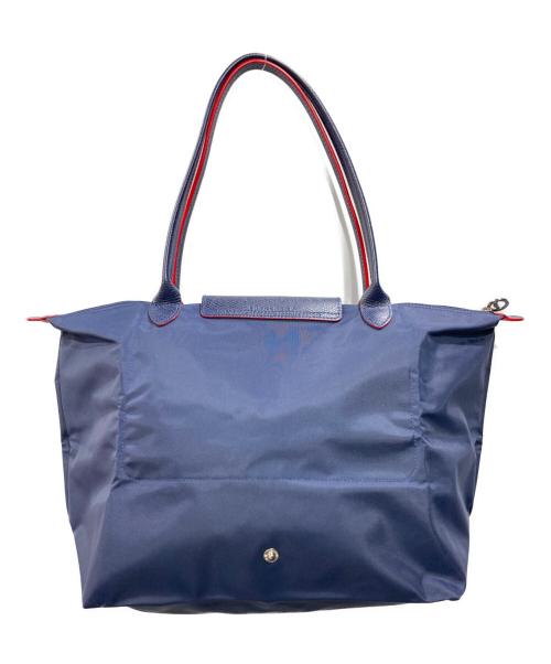 LONGCHAMP（ロンシャン）LONGCHAMP (ロンシャン) LE PLIAGE CLUB トートバッグ ネイビー×レッドの古着・服飾アイテム