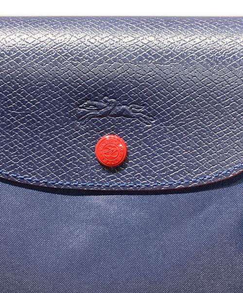 LONGCHAMP（ロンシャン）LONGCHAMP (ロンシャン) LE PLIAGE CLUB トートバッグ ネイビー×レッドの古着・服飾アイテム