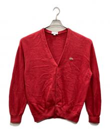 LACOSTE（ラコステ）の古着「RELAXED FIT カーディガン」｜レッド