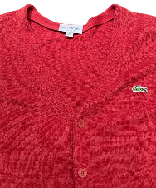 LACOSTE（ラコステ）LACOSTE (ラコステ) RELAXED FIT カーディガン レッド サイズ:SIZE US Lの古着・服飾アイテム