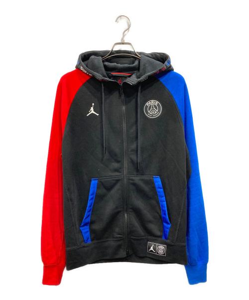 JORDAN（ジョーダン）JORDAN (ジョーダン) PARIS SAINT-GERMAIN (パリサンジェルマン) ジップパーカー ブラック サイズ:Lの古着・服飾アイテム