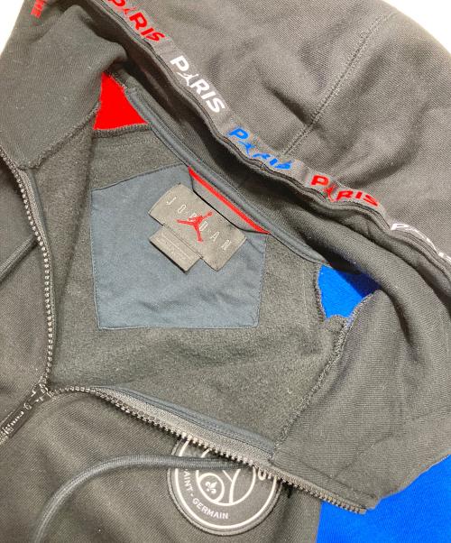 JORDAN（ジョーダン）JORDAN (ジョーダン) PARIS SAINT-GERMAIN (パリサンジェルマン) ジップパーカー ブラック サイズ:Lの古着・服飾アイテム