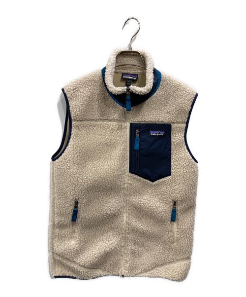 Patagonia（パタゴニア）Patagonia (パタゴニア) M's Classic Retro-X Vest（メンズクラシックレトロエックスベスト） アイボリー×ネイビー サイズ:SIZE Sの古着・服飾アイテム