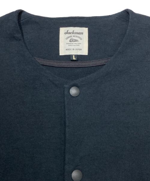 JACKMAN（ジャックマン）jackman (ジャックマン) Stretch Collarless JK ブラック サイズ:Lの古着・服飾アイテム