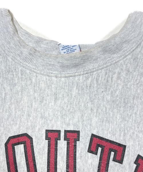 SOFFE（ソフィー）SOFFE (ソフィー) プリントスウェット グレー×レッド サイズ:XLの古着・服飾アイテム