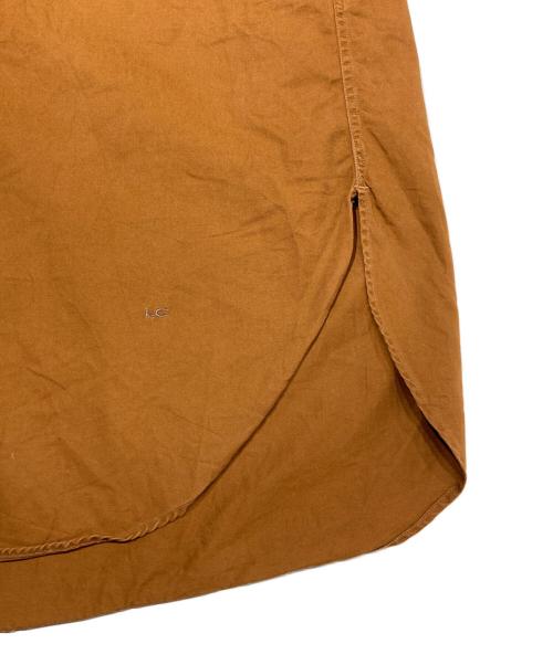 Gymphlex（ジムフレックス）Gymphlex (ジムフレックス) バンドカラーワンピース ブラウン サイズ:12の古着・服飾アイテム