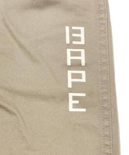 A BATHING APE（アベイシングエイプ）A BATHING APE (アベイシングエイプ) BAPEプリント チノ ベージュ サイズ:Mの古着・服飾アイテム