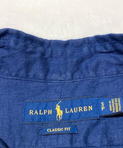 POLO RALPH LAUREN（ポロ・ラルフローレン）POLO RALPH LAUREN (ポロ・ラルフローレン) CLASSIC FIT リネンシャツ ネイビー サイズ:Sの古着・服飾アイテム