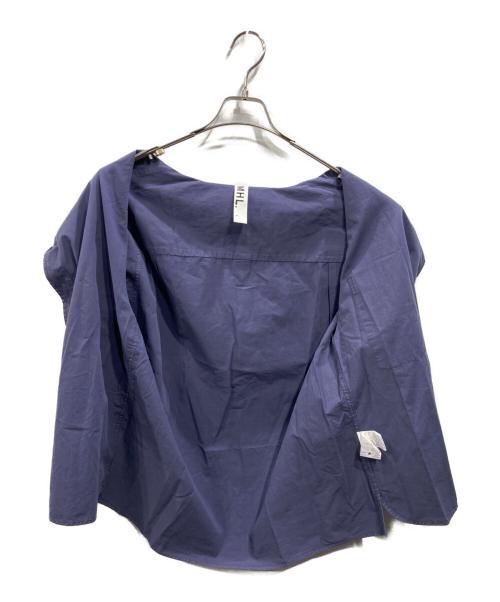 MHL（エムエイチエル）MHL (エムエイチエル) オーガニックコットン ショートスリーブ シャツ ブルー サイズ:SIZE Sの古着・服飾アイテム