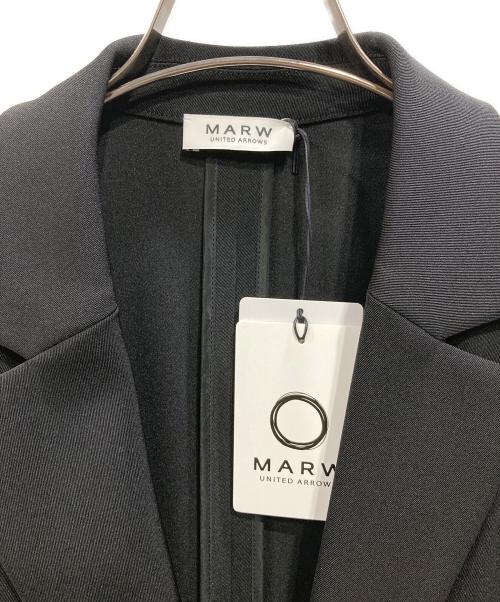 MARW UNITED ARROWS（マルゥ ユナイテッドアローズ）MARW UNITED ARROWS (マルゥ ユナイテッドアローズ) ツイル 1ボタン ジャケット ブラック サイズ:38 未使用品の古着・服飾アイテム