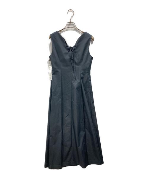 LANVIN en Bleu（ランバンオンブルー）LANVIN en Bleu (ランバンオンブルー) 撥水タフタノースリーブワンピース ブラック サイズ:38 未使用品の古着・服飾アイテム