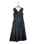 LANVIN en Bleu（ランバンオンブルー）の古着「撥水タフタノースリーブワンピース」｜ブラック