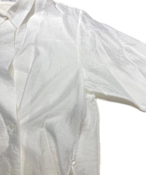 comme ca（コムサ）COMME CA (コムサ) シアーキュプラシルク シャツ ホワイト サイズ:9の古着・服飾アイテム