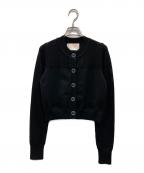 LEMONPLETレモンプレット）の古着「DUE KNITTED CARDIGAN(デュウ ニッテッド カーディガン）」｜ブラック
