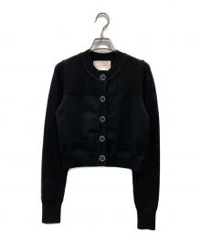 LEMONPLET（レモンプレット）の古着「DUE KNITTED CARDIGAN(デュウ ニッテッド カーディガン）」｜ブラック