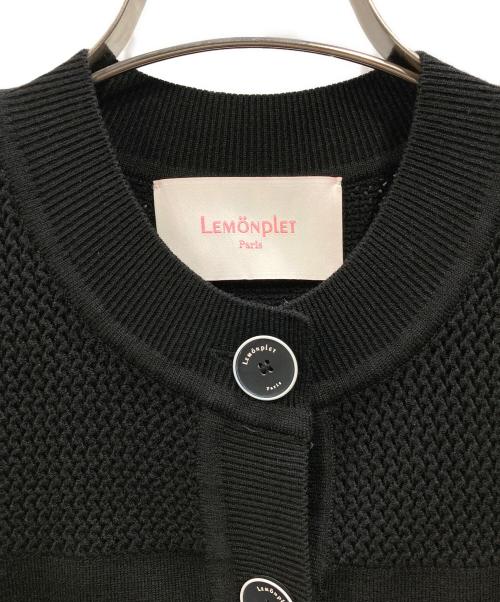 LEMONPLET（レモンプレット）Lemonplet (レモンプレット) DUE KNITTED CARDIGAN(デュウ ニッテッド カーディガン） ブラック サイズ:ONE SIZEの古着・服飾アイテム