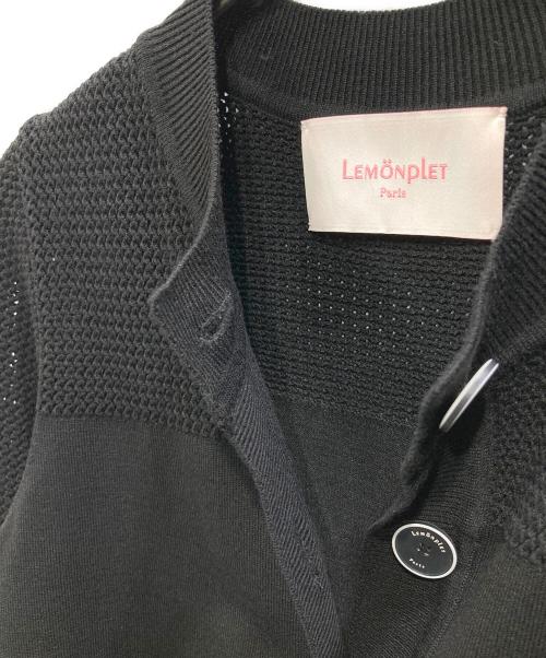 LEMONPLET（レモンプレット）Lemonplet (レモンプレット) DUE KNITTED CARDIGAN(デュウ ニッテッド カーディガン） ブラック サイズ:ONE SIZEの古着・服飾アイテム