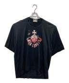 Vivienne Westwood manヴィヴィアン ウェストウッド マン）の古着「“PAINTED ORB” （ペインテッド オーブ）リラックスTシャツ」｜ブラック