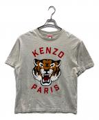 KENZOケンゾー）の古着「LUCKY TIGER（ラッキータイガー） プリントTシャツ」｜グレー