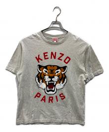 KENZO（ケンゾー）の古着「LUCKY TIGER（ラッキータイガー） プリントTシャツ」｜グレー