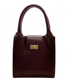 TIDE WAY（タイドウェイ）の古着「MOSS METAL TWIST TOTE」｜ボルドー
