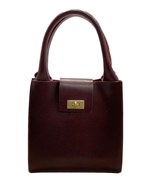 TIDE WAY（タイドウェイ）TIDE WAY (タイドウェイ) MOSS METAL TWIST TOTE ボルドーの古着・服飾アイテム