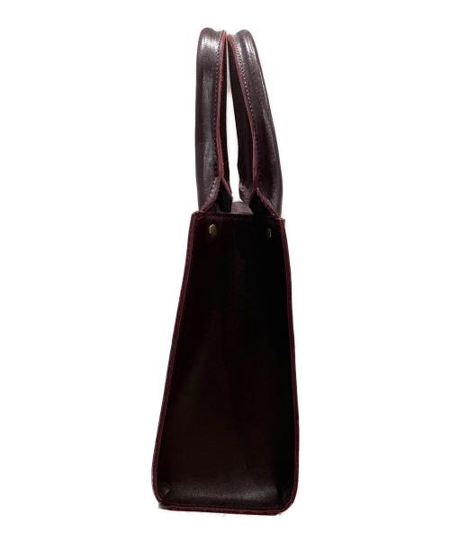 TIDE WAY（タイドウェイ）TIDE WAY (タイドウェイ) MOSS METAL TWIST TOTE ボルドーの古着・服飾アイテム