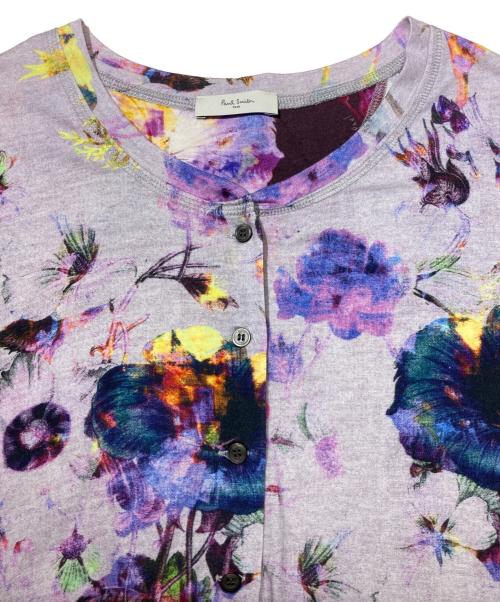 Paul Smith PAUL（ポールスミス ポール）Paul Smith PAUL (ポールスミス ポール) 大判花柄 フレンチスリーブワンピース パープル サイズ:Mの古着・服飾アイテム