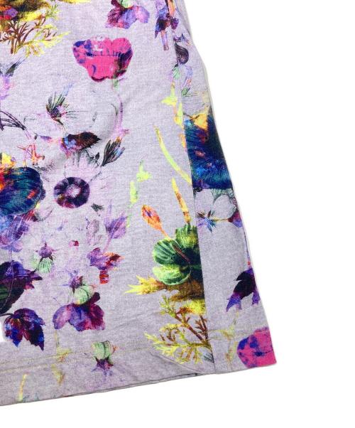 Paul Smith PAUL（ポールスミス ポール）Paul Smith PAUL (ポールスミス ポール) 大判花柄 フレンチスリーブワンピース パープル サイズ:Mの古着・服飾アイテム