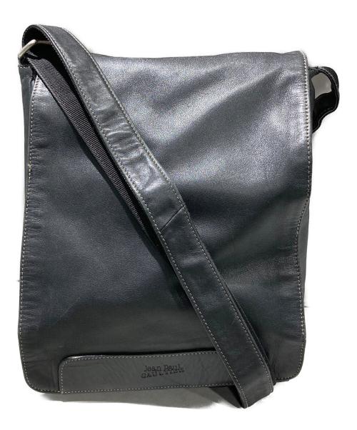 Jean Paul Gaultier homme（ジャンポールゴルチェオム）Jean Paul Gaultier homme (ジャンポールゴルチェオム) アーカイブレザーショルダーバッグ ブラックの古着・服飾アイテム