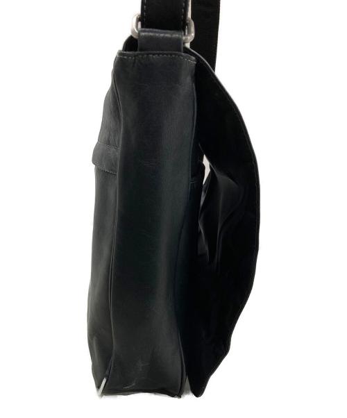 Jean Paul Gaultier homme（ジャンポールゴルチェオム）Jean Paul Gaultier homme (ジャンポールゴルチェオム) アーカイブレザーショルダーバッグ ブラックの古着・服飾アイテム