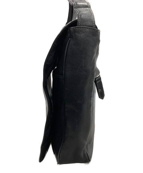 Jean Paul Gaultier homme（ジャンポールゴルチェオム）Jean Paul Gaultier homme (ジャンポールゴルチェオム) アーカイブレザーショルダーバッグ ブラックの古着・服飾アイテム