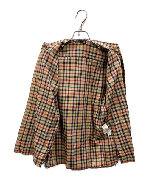 DAKS（ダックス）DAKS (ダックス) レギュラーカラーチェックシャツ ベージュ サイズ:SIZE 9Rの古着・服飾アイテム