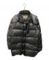 ARMANI COLLEZIONI（アルマーニ コレツィオーニ）の古着「フェイクレザートリム ダウンジャケット」｜ネイビー