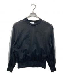 UNITED ARROWS（ユナイテッドアローズ）の古着「シアーニットプルオーバー」｜ブラック