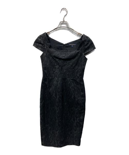 BROOKS BROTHERS（ブルックスブラザーズ）BROOKS BROTHERS (ブルックスブラザーズ) ジャカードワンピース ブラック サイズ:SIZE 4の古着・服飾アイテム