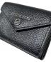 中古・古着 MICHAEL KORS (マイケルコース) JET SET CHARMトライフォールドフラップウォレット ブラック：7000円