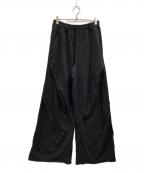 CLELクレイル）の古着「3D Tuck Sweat Pants」｜ブラック