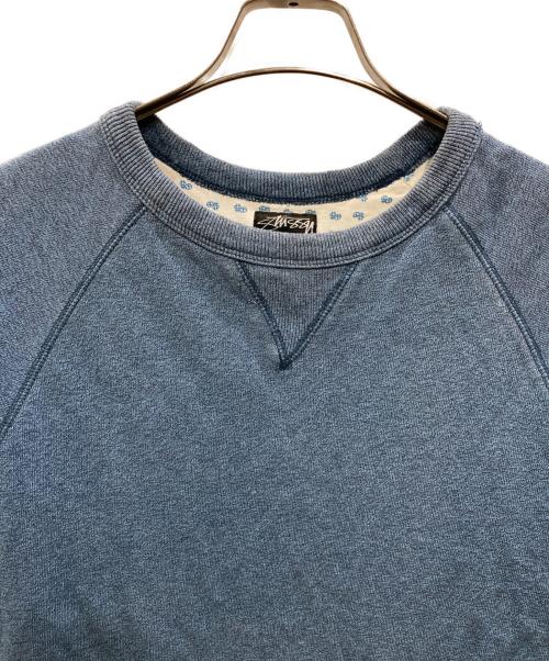 stussy（ステューシー）stussy (ステューシー) インディゴラグランスウェット ブルー サイズ:Lの古着・服飾アイテム