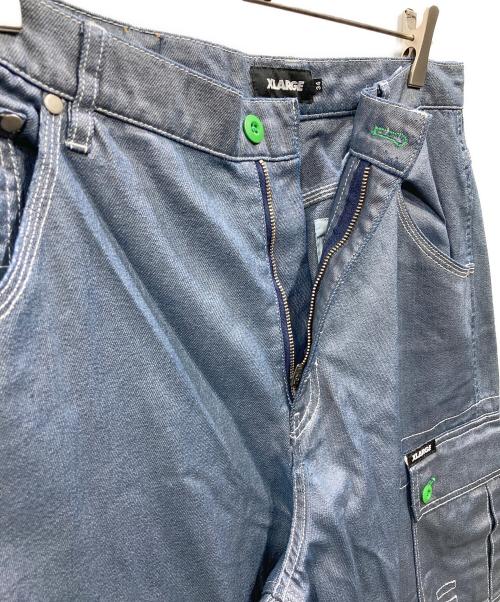 X-LARGE（エクストララージ）X-LARGE (エクストララージ) DENIM CARGO PANTS インディゴ サイズ:W34の古着・服飾アイテム