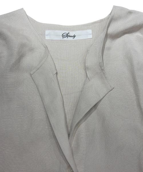 Squady（スカディ）Squady (スカディ) レーヨンリネンバイオワッシャーシャツ アイボリー サイズ:2の古着・服飾アイテム