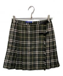 Burberry's BLUE LABEL（バーバリーズ ブルーレーベル）の古着「ノヴァチェック ラップスカート」｜グリーン