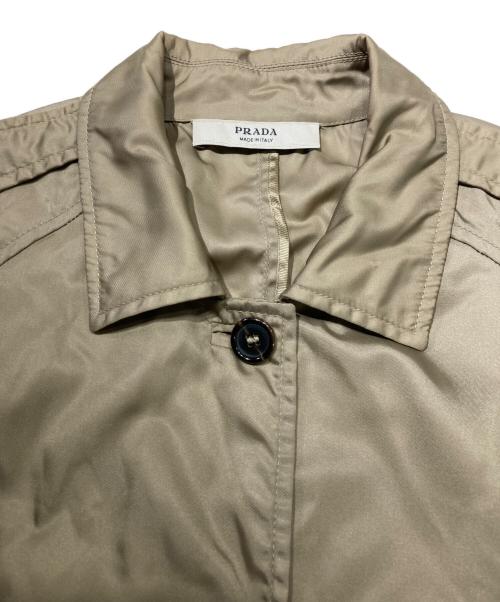 PRADA（プラダ）PRADA (プラダ) ナイロンツイルコート ベージュ サイズ:42の古着・服飾アイテム