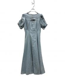 rosemuse（ロゼミューズ）の古着「denim puff sleeves dress」｜インディゴ