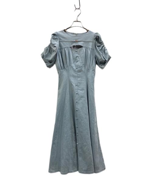 rosemuse（ロゼミューズ）rosemuse (ロゼミューズ) denim puff sleeves dress インディゴ サイズ:FREEの古着・服飾アイテム