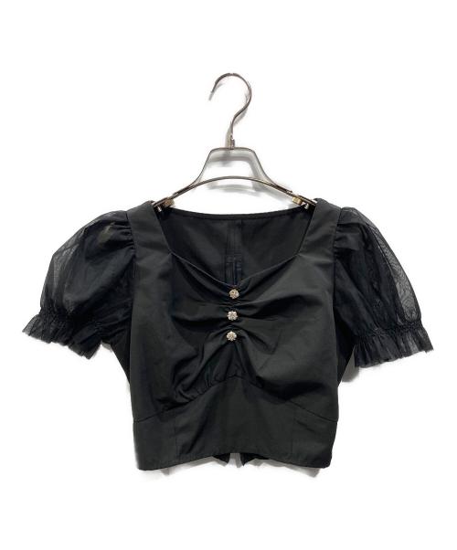rosemuse（ロゼミューズ）ROSEMUSE (ロゼミューズ) sheer switch mermaid skirt tops set up ブラック サイズ:FREEの古着・服飾アイテム