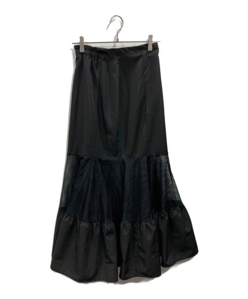 rosemuse（ロゼミューズ）ROSEMUSE (ロゼミューズ) sheer switch mermaid skirt tops set up ブラック サイズ:FREEの古着・服飾アイテム