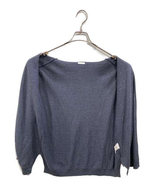 COMM ARCH（コム・アーチ）comm arch (コム・アーチ) Linen Silk High Gause（リネン シルク ハイゲージ） C/D ネイビー サイズ:SIZE Freeの古着・服飾アイテム