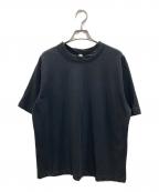 pritプリット）の古着「30/1リサイクルムラ糸天竺 5分袖ワイドTシャツ」｜ブラック