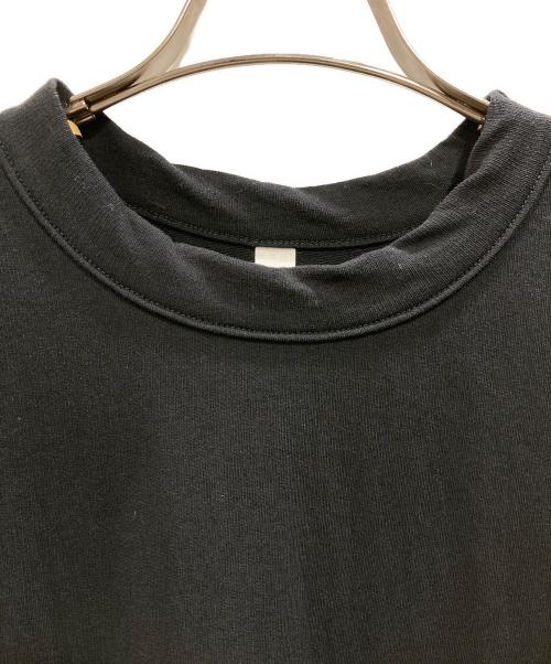 prit（プリット）prit (プリット) 30/1リサイクルムラ糸天竺 5分袖ワイドTシャツ ブラック サイズ:Fの古着・服飾アイテム